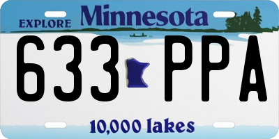 MN license plate 633PPA
