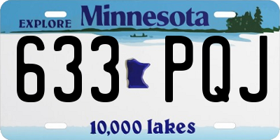 MN license plate 633PQJ
