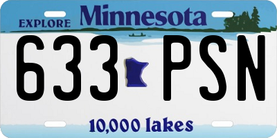 MN license plate 633PSN
