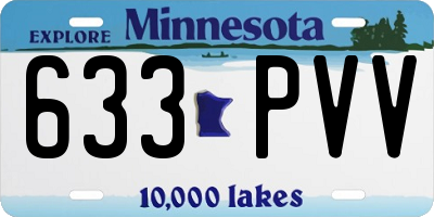 MN license plate 633PVV