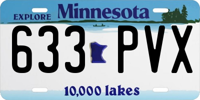 MN license plate 633PVX
