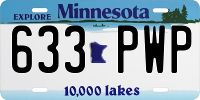 MN license plate 633PWP