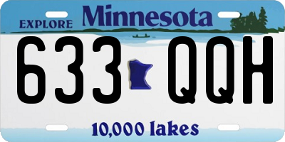 MN license plate 633QQH
