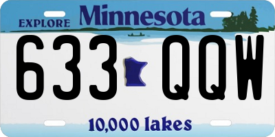 MN license plate 633QQW