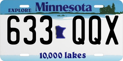 MN license plate 633QQX