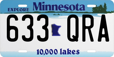 MN license plate 633QRA