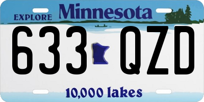 MN license plate 633QZD