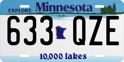MN license plate 633QZE