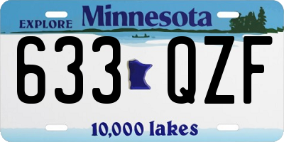 MN license plate 633QZF