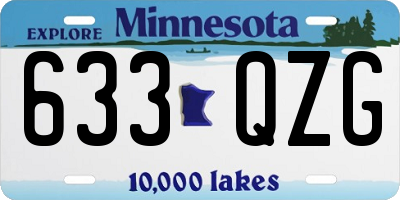 MN license plate 633QZG