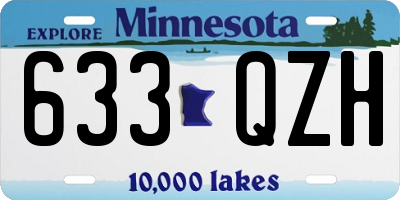 MN license plate 633QZH