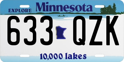 MN license plate 633QZK