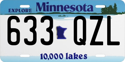 MN license plate 633QZL