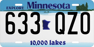 MN license plate 633QZO