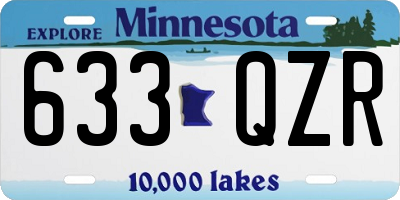 MN license plate 633QZR