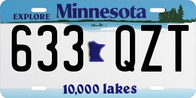 MN license plate 633QZT
