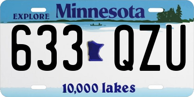 MN license plate 633QZU