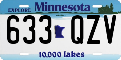MN license plate 633QZV