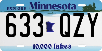 MN license plate 633QZY