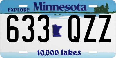 MN license plate 633QZZ