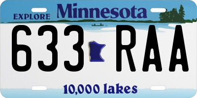 MN license plate 633RAA