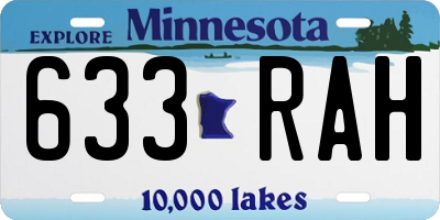 MN license plate 633RAH