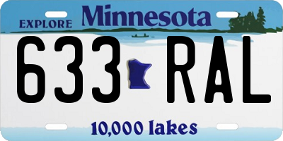 MN license plate 633RAL