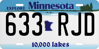 MN license plate 633RJD