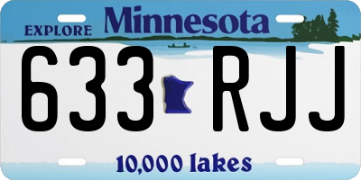 MN license plate 633RJJ