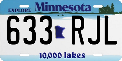 MN license plate 633RJL