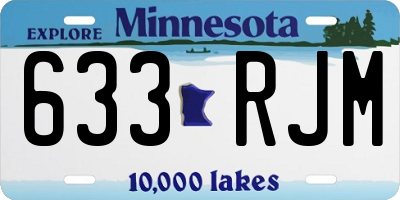 MN license plate 633RJM