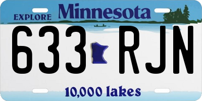 MN license plate 633RJN