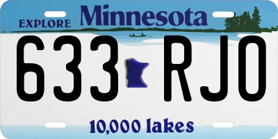 MN license plate 633RJO
