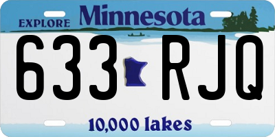 MN license plate 633RJQ