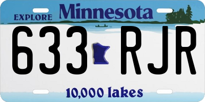 MN license plate 633RJR