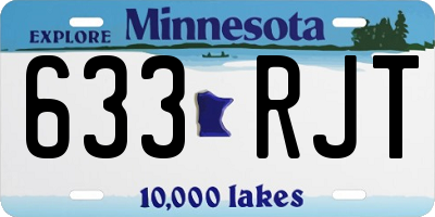MN license plate 633RJT