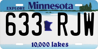 MN license plate 633RJW