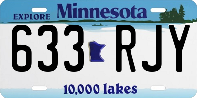 MN license plate 633RJY