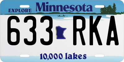 MN license plate 633RKA