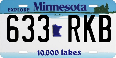MN license plate 633RKB
