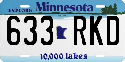MN license plate 633RKD