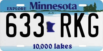 MN license plate 633RKG