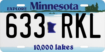 MN license plate 633RKL