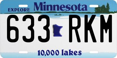 MN license plate 633RKM