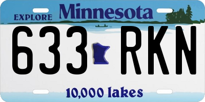 MN license plate 633RKN