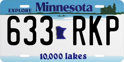 MN license plate 633RKP