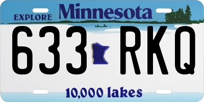 MN license plate 633RKQ