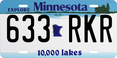 MN license plate 633RKR