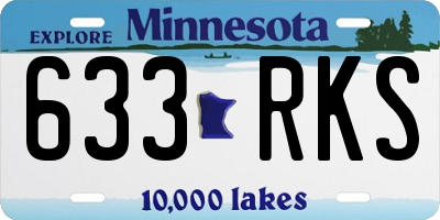 MN license plate 633RKS
