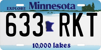 MN license plate 633RKT